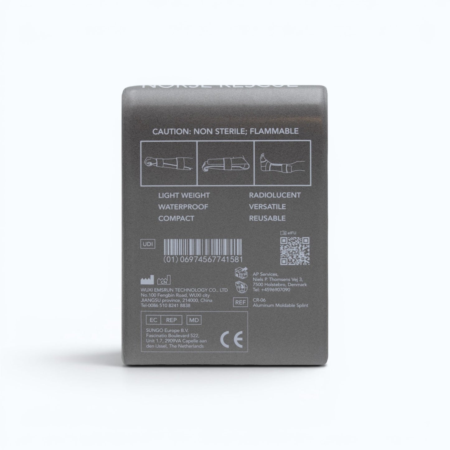 NORSE RESCUE Splint 91,4 cm formbar skumvadderad aluminiumskena för immobilisering av extremitetsskador