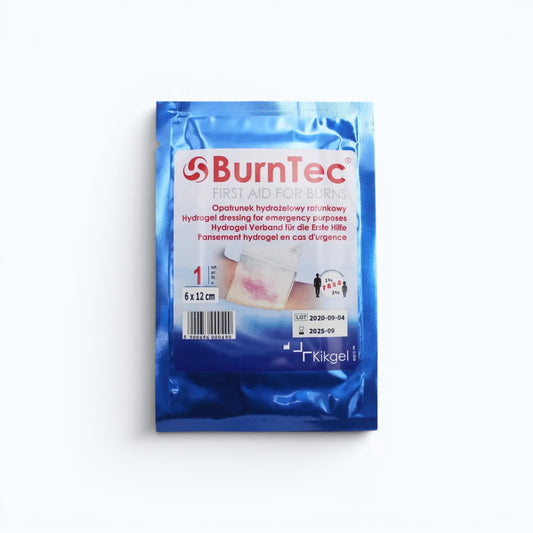 Burntec brännskadeförband 6 x 12 cm för behandling av brännskador och skållningsskador – Akutkit.se