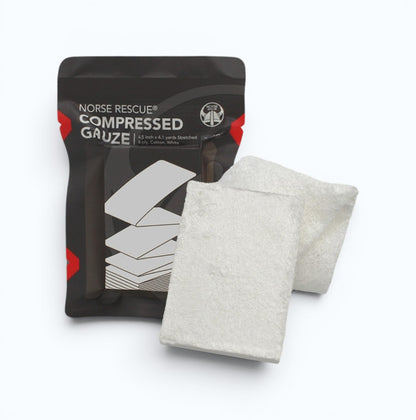 NORSE RESCUE Compressed Gauze Z-Fold steril sårkompress för blödningskontroll och wound packing
