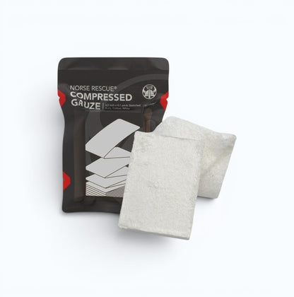 NORSE RESCUE Compressed Gauze Z-Fold steril sårkompress för blödningskontroll och wound packing
